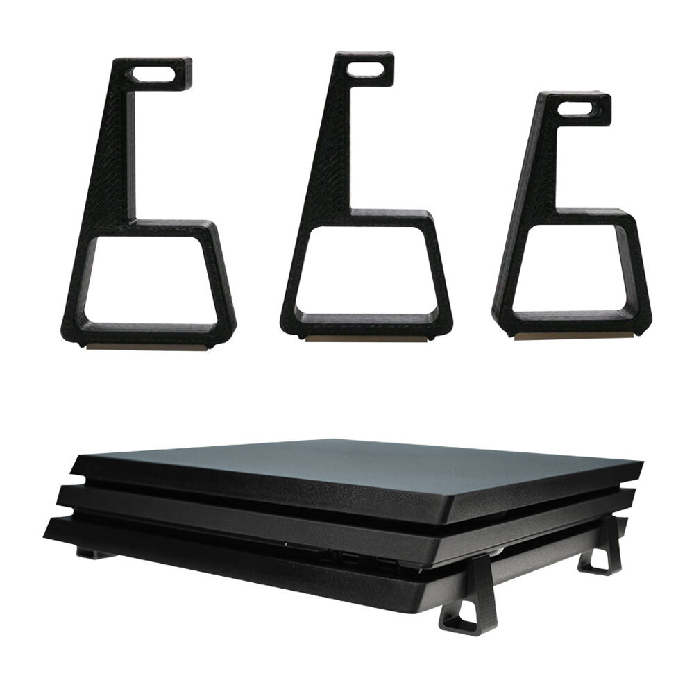 4x Black Horizontal Stand Holder Brackets Feet For Sony PS4/Slim/Pro Console