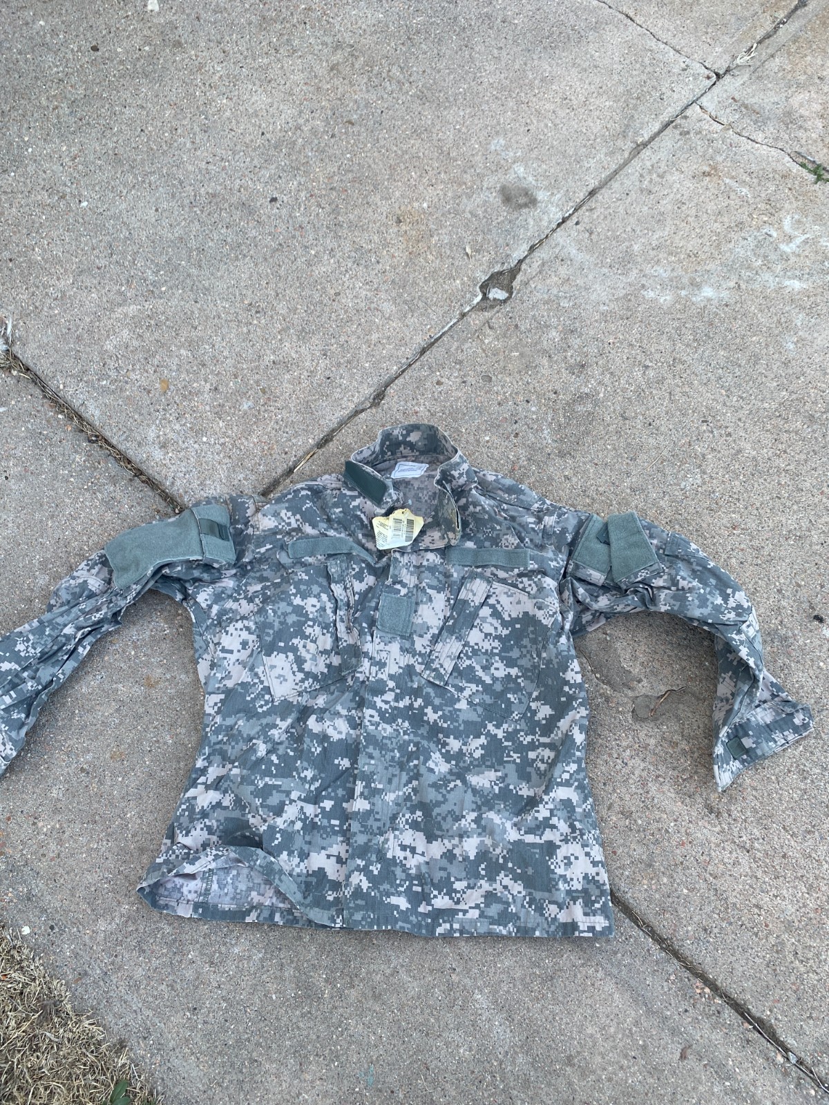 Army Medium SHORT Multicolor Cotton Blend Shirt Jacket Combat Coat APC