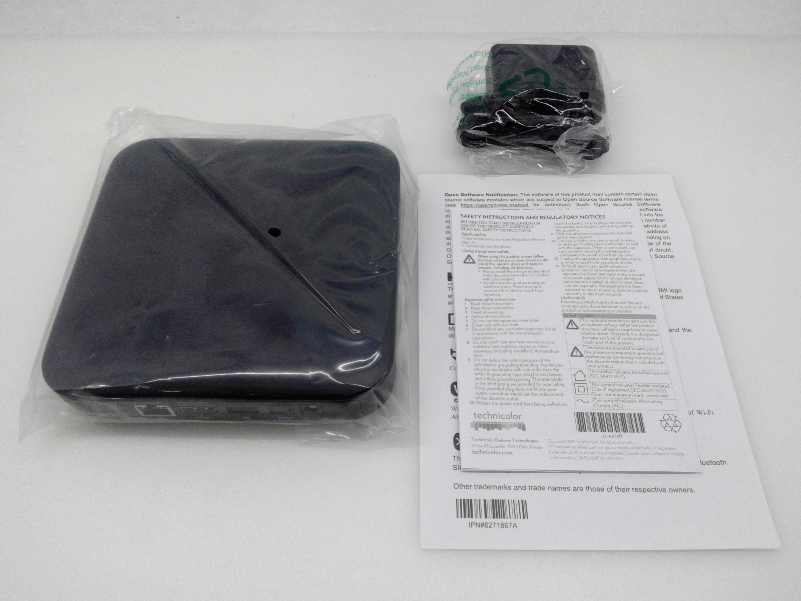 New Technicolor UIW4020WOGW  WOW Set-Top Box  W/ Ac Adapter