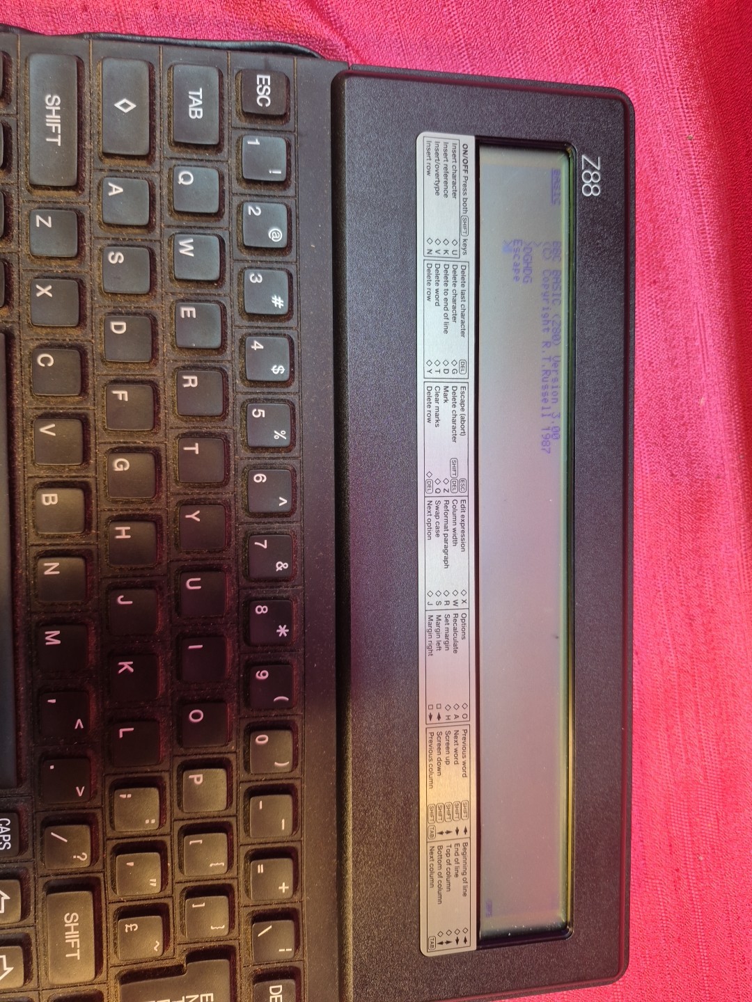 Vintage Cambridge Computer Z88 Portable Laptop Notebook Tested Working Sinclair