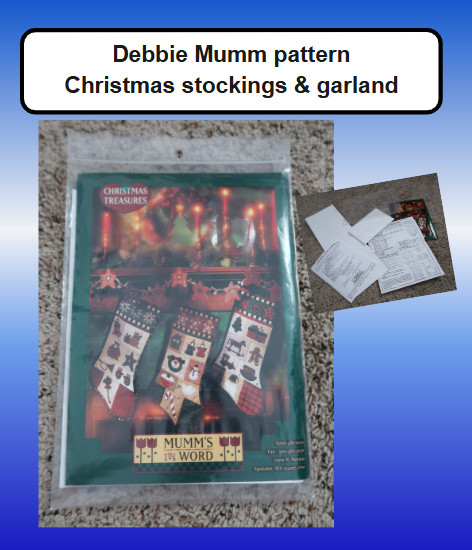 🔴 Debbie Mumm Christmas Treasures Stocking & Garland Mumm's quilt pattern