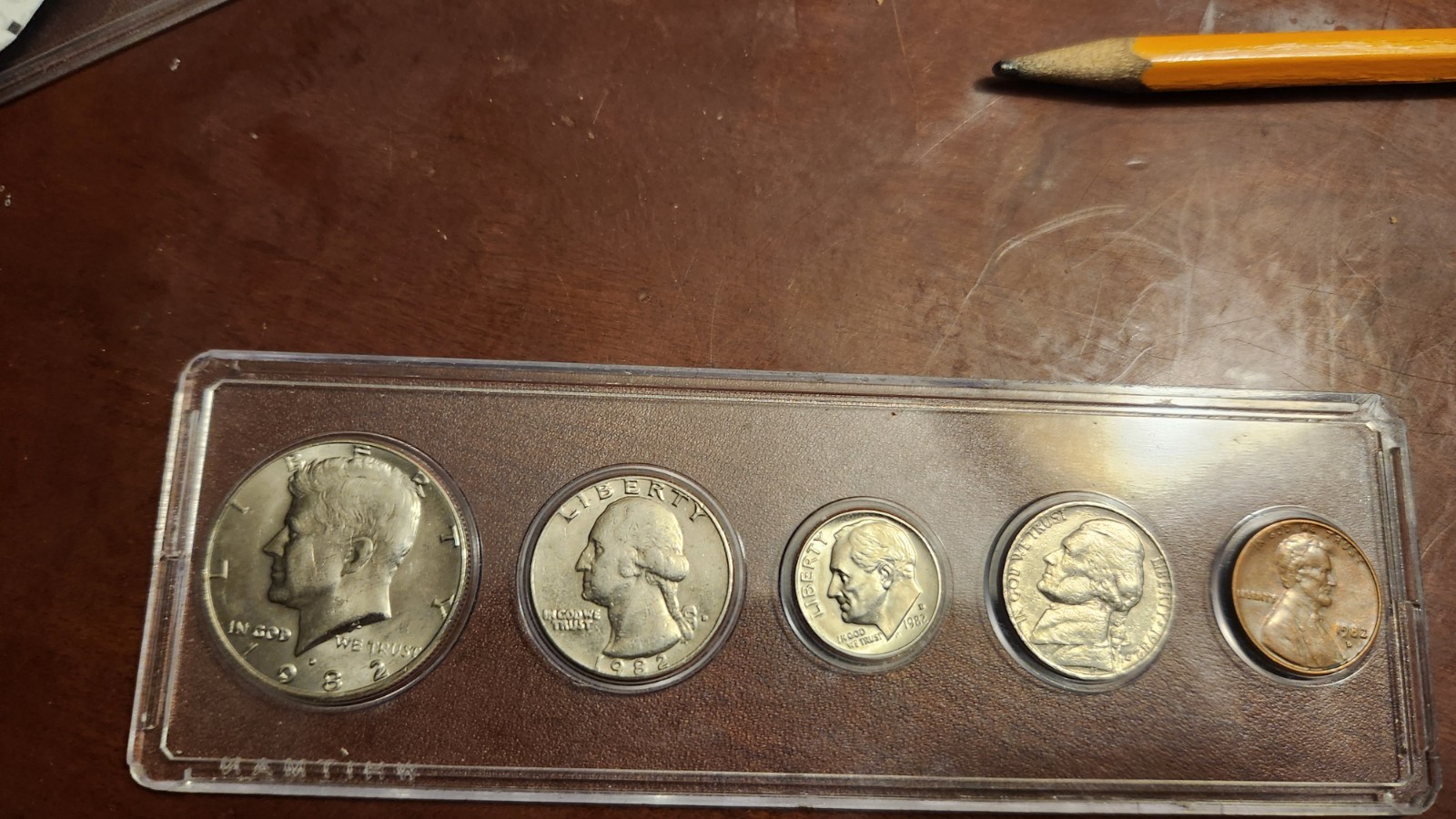 1982-D  Birth Year Set (5 coins) in hard plastic holder