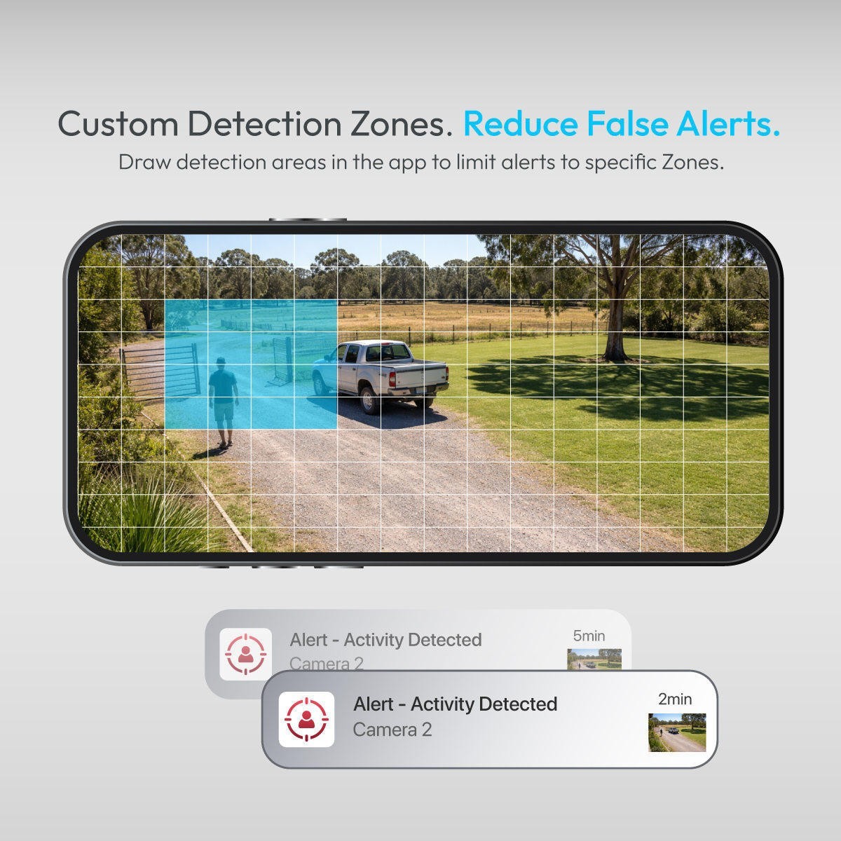 Home Security Camera System Solar WiFi 4 Camera 2K Long Range Hub Night Vision