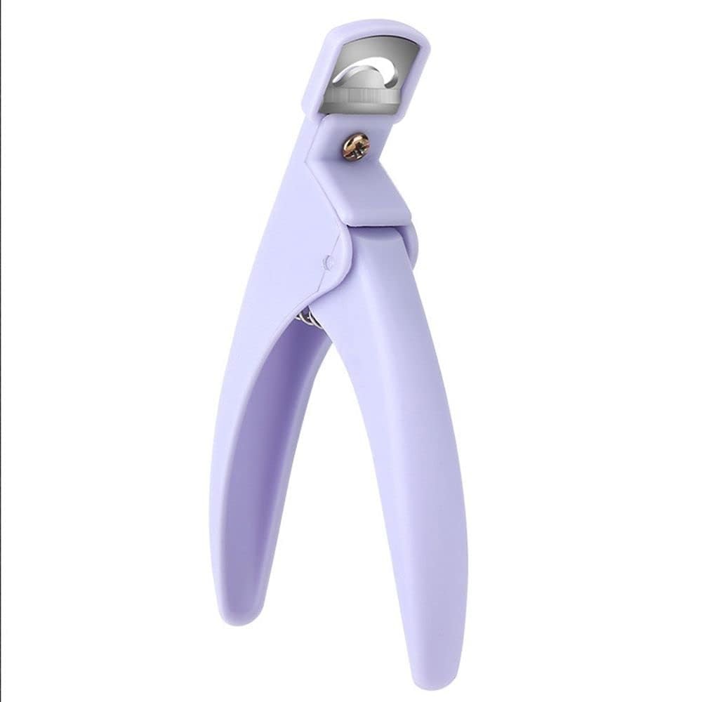 1 PC Pink Nail Tips Cutter Nail Art Clipper Nail Edge Cutter U-Shaped Manicur...