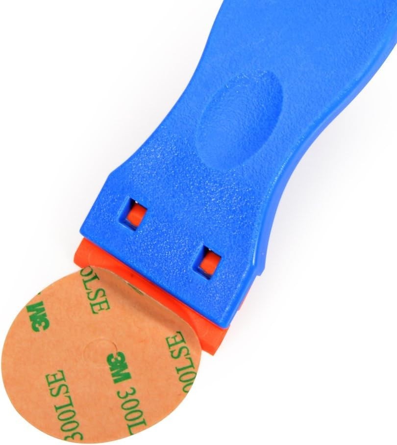 1.5" Ergonomic Plastic Razor Scraper with 10 Double Edged Blades - Multi-purpose