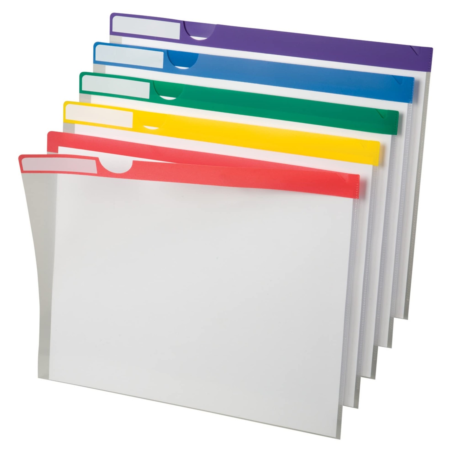 Poly Index Folders Letter Size Assorted Colors 50981EE Document Sleeve 10 PCS
