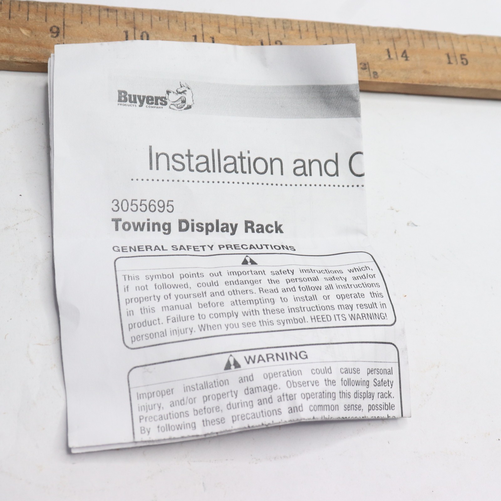 3055695 Buyers Display Rack Hardware Bag 3056233