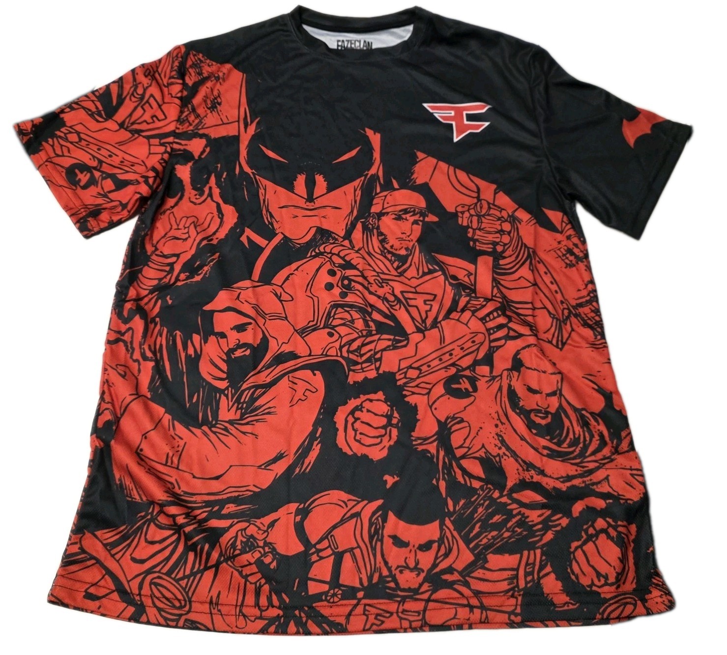 FaZe Clan x Batman #10 Jersey Red Black Graphic Tee S-XL New Sealed Streetwear