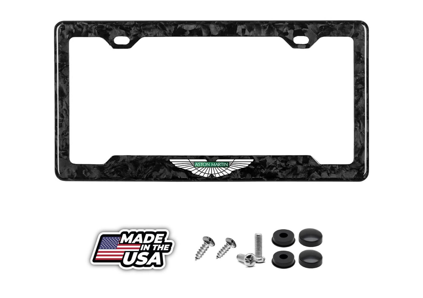 ASTON MARTIN 100% REAL FORGED CARBON FIBER CAR LICENSE PLATE FRAME ZISDESIGN