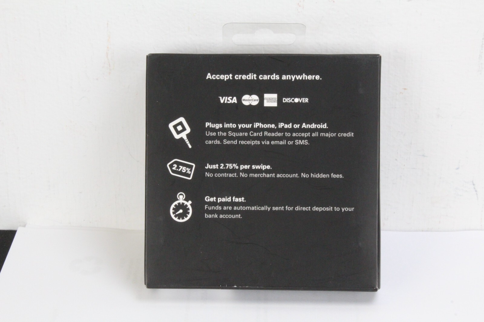 Square Credit Debit Card Reader - White Apple iPhone And Android