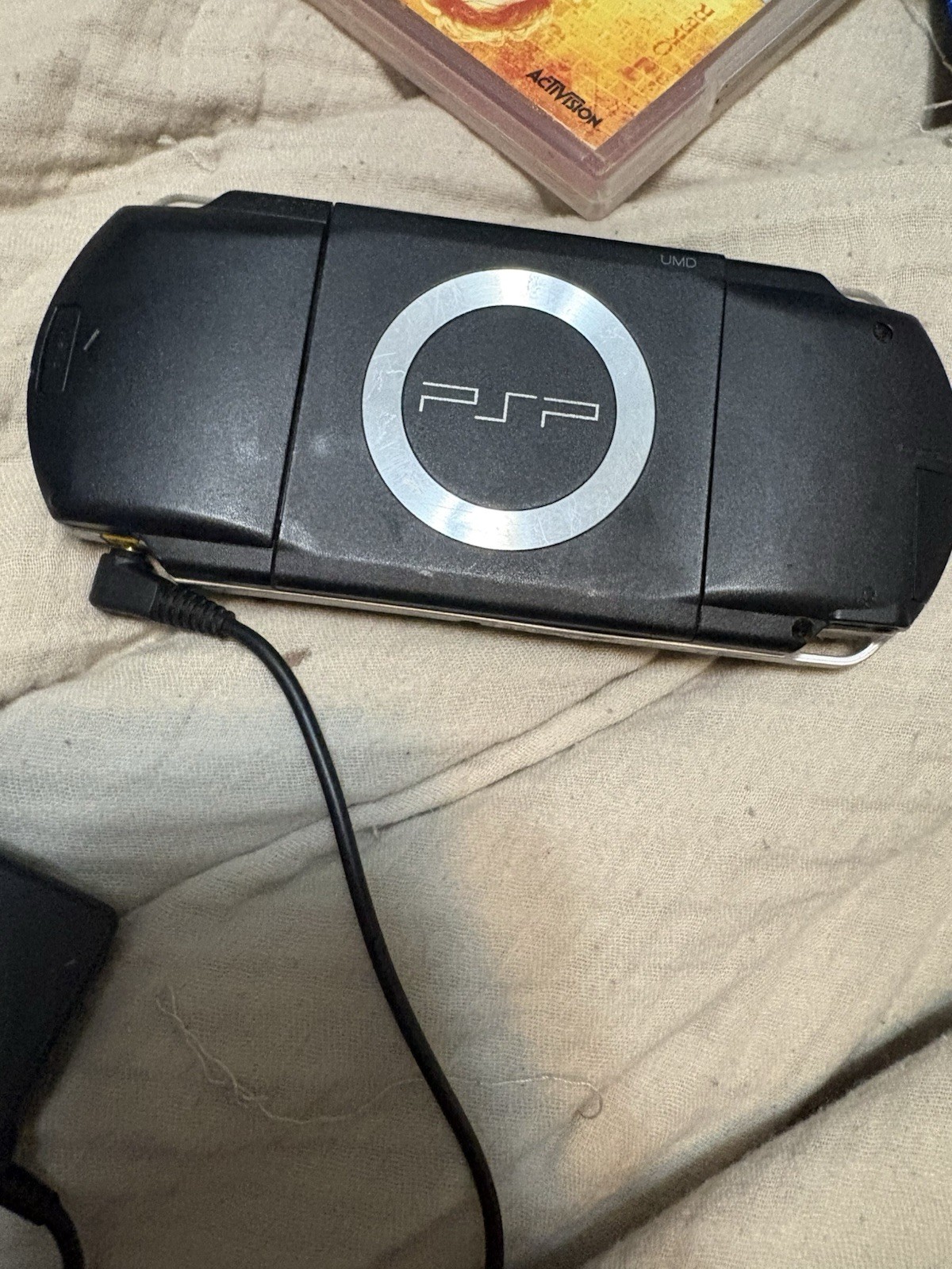 Sony PSP Black Handheld System. As is. With remote