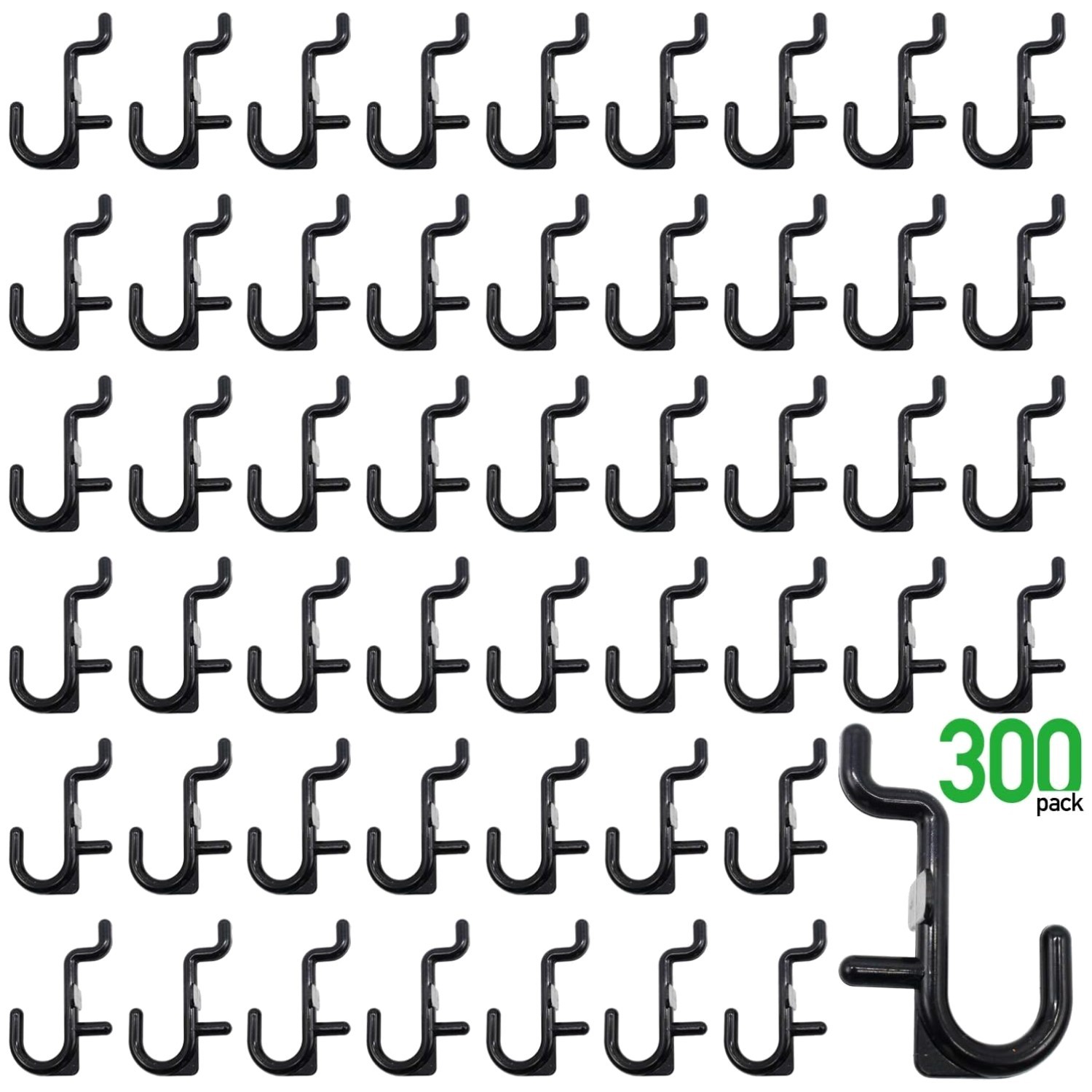 Pegboard Hooks Kit 300 PK - J Hook Assortment