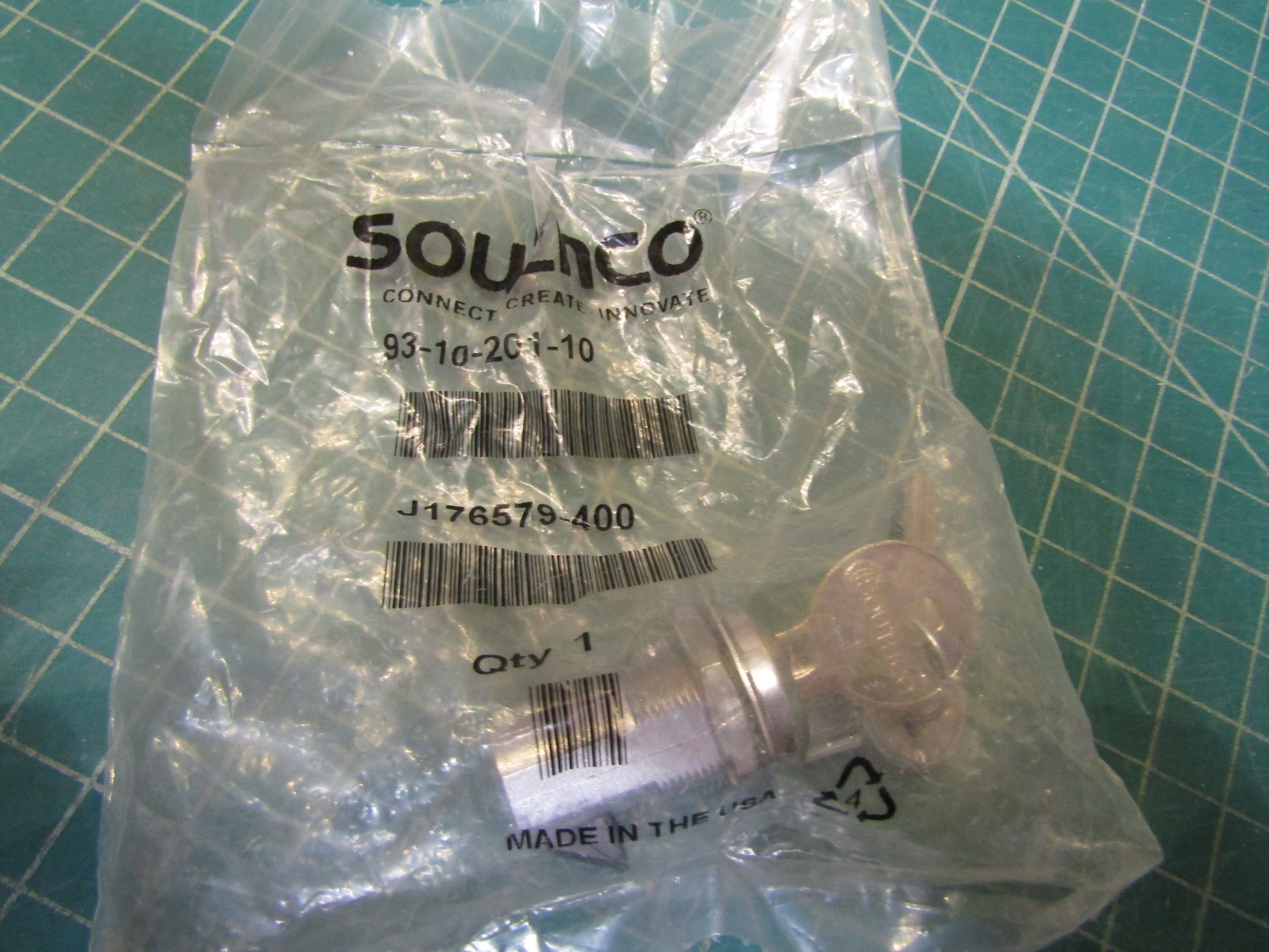 1 – SOUTHCO Locksmith Cabinet Maker 93-10-201-10, SC-9321 Keyed Alike Slam Lock
