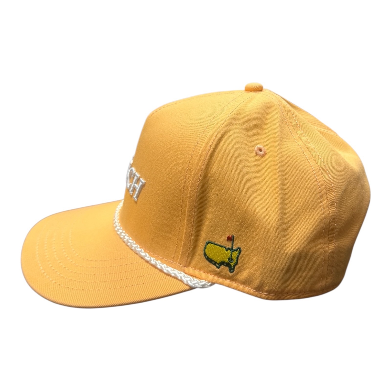 2026 Masters Peach Embroidered White Rope Hat Snapback Augusta National