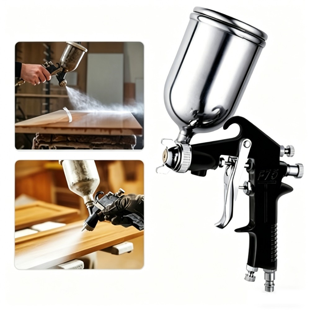 Industrial F-75 HVLP Air Paint Sprayer 1.5mm Nozzle Spray Gun for Automotive Car