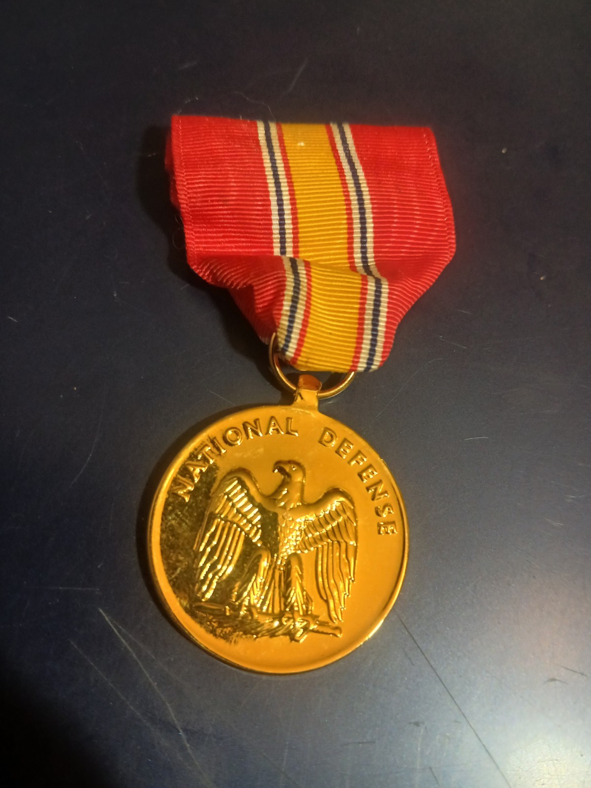U.S. Military Full Size Medal- Anodized National Defense (25-058)