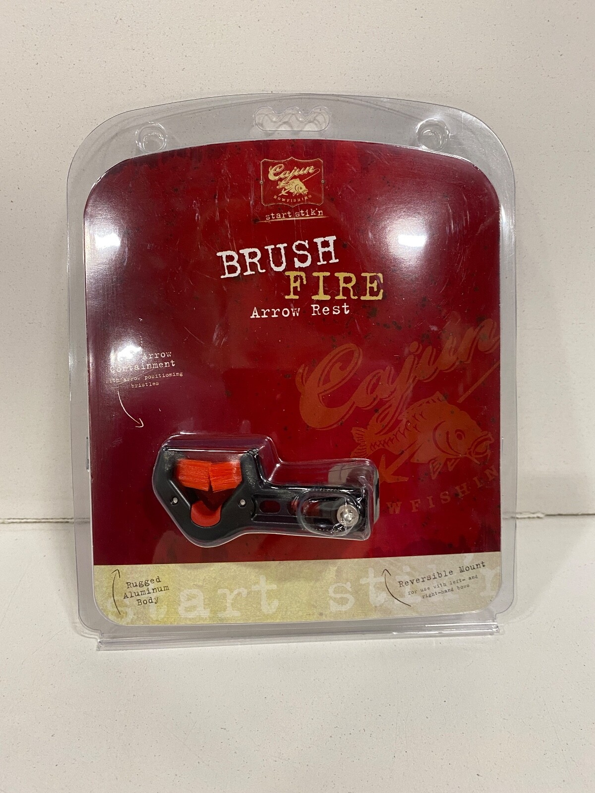 Cajun Archery Brush Fire Arrow Rest - Red and Black