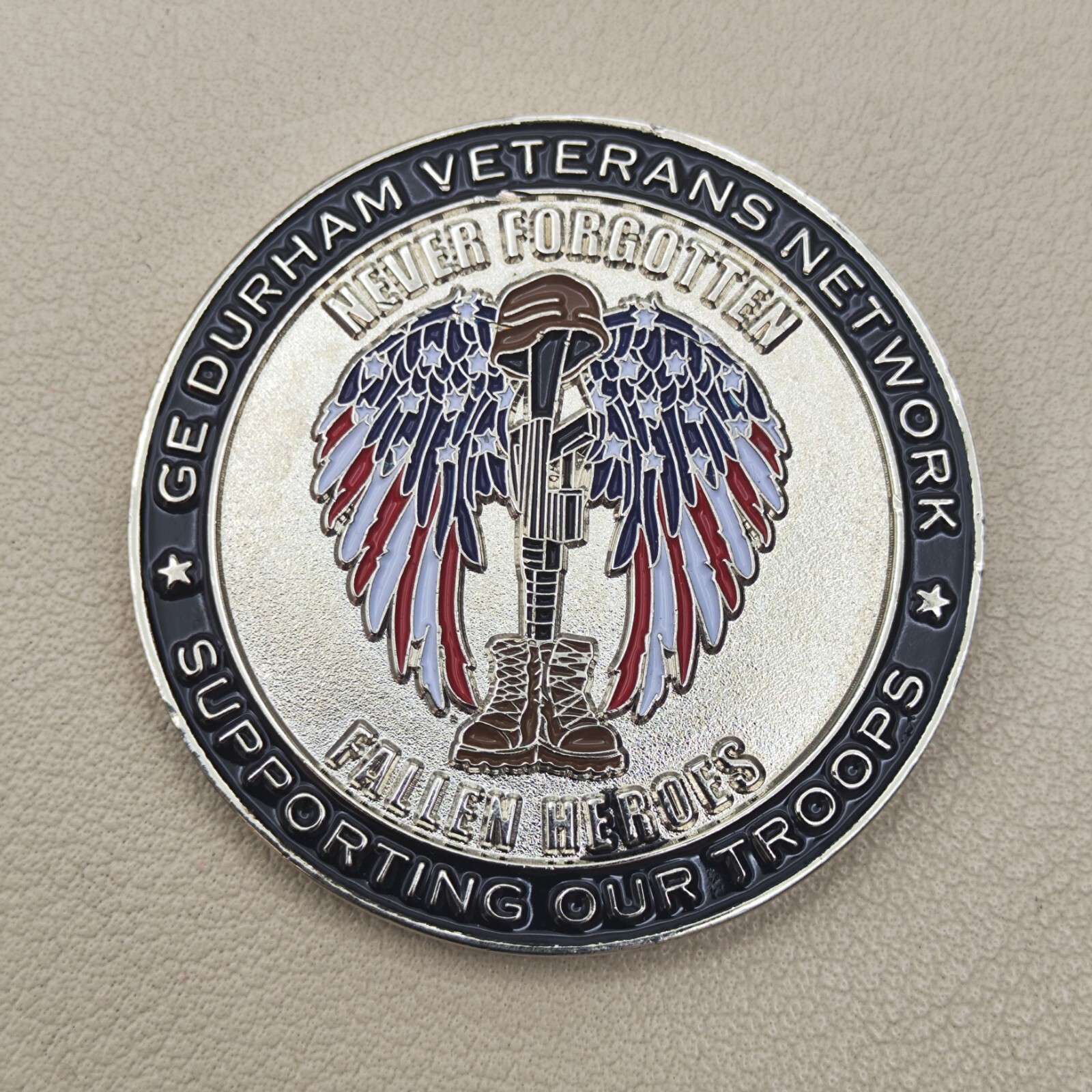Ge Durham Veterans Network Challenge Coin