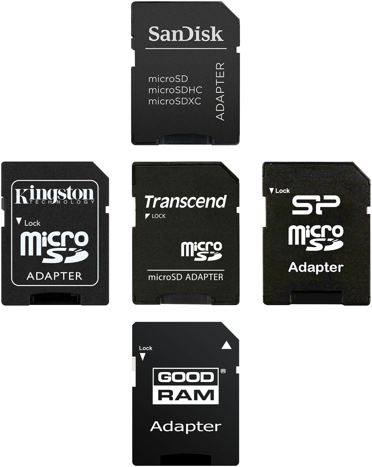 MICRO SD SDHC SDXC UHS MEMORY CARD ADAPTER KINGSTON GOODRAM SP SANDISK TRANSCEND