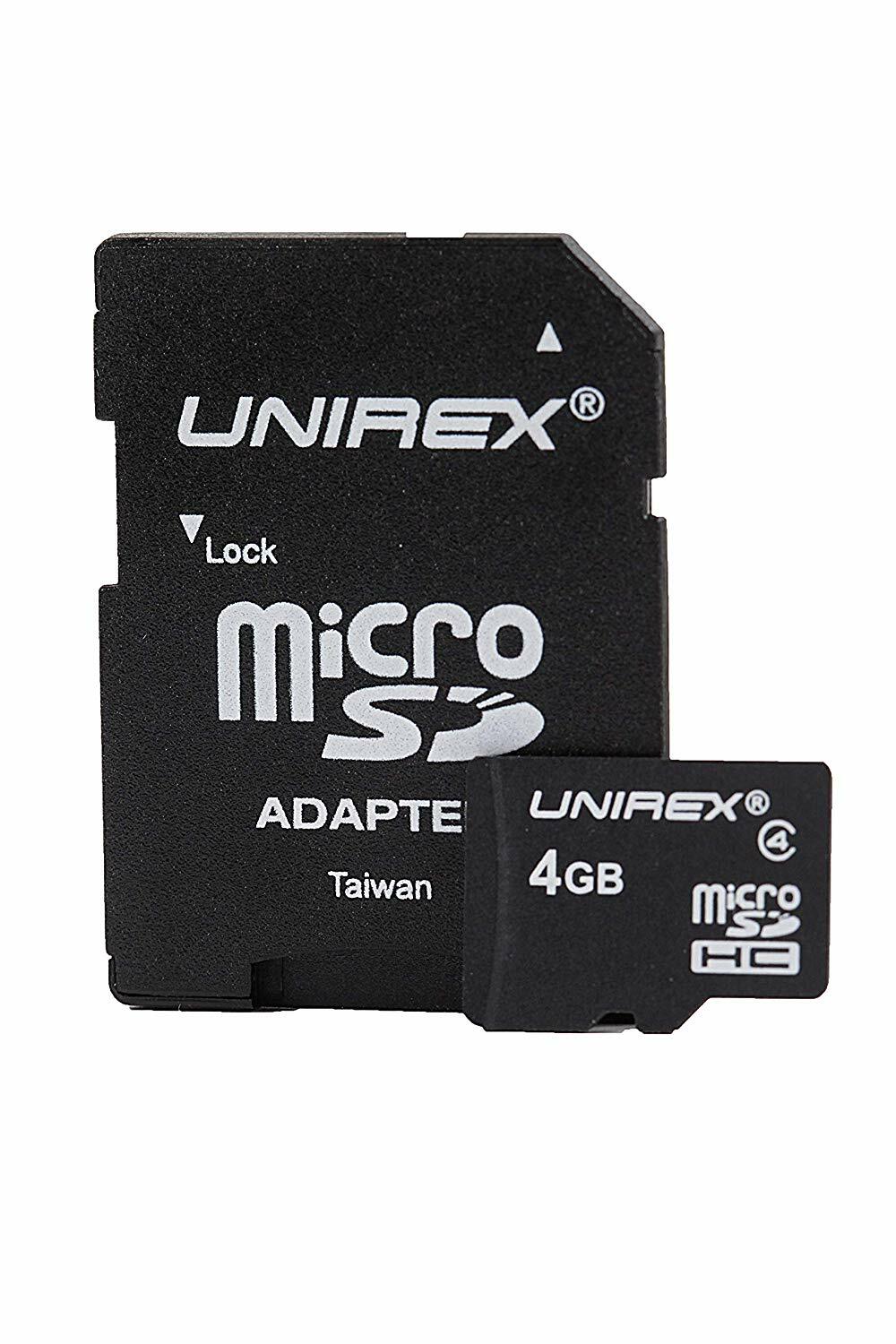 Unirex MSD-042 4GB Micro SD Card with SD Adapter