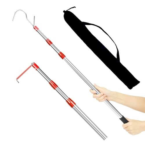 Cargo Grabber Reach Retriever Tool, Truck Cargo Grabber, 6.3FT Telescoping Red