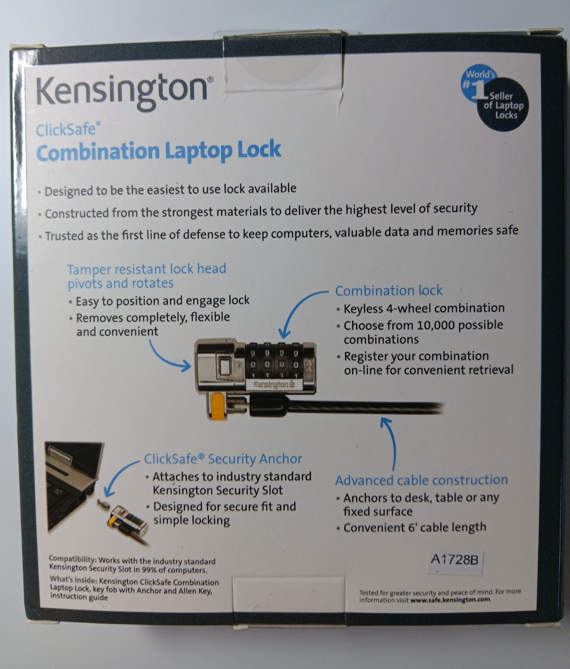 Kensington Combination Laptop Lock ClickSafe
