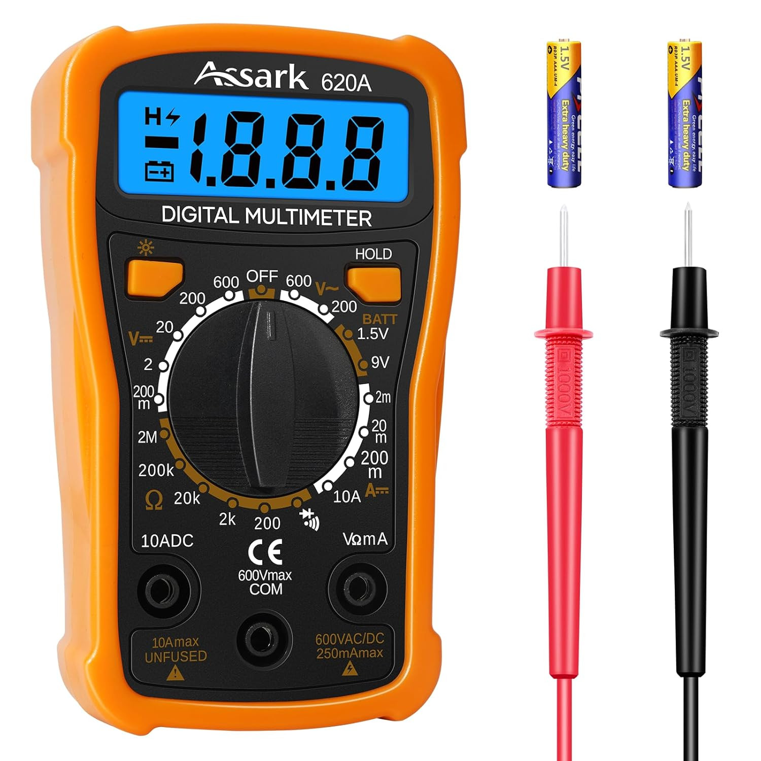 Digital Multimeter Voltage Tester, 2000 Counts Multimeter Measure AC DC Voltage