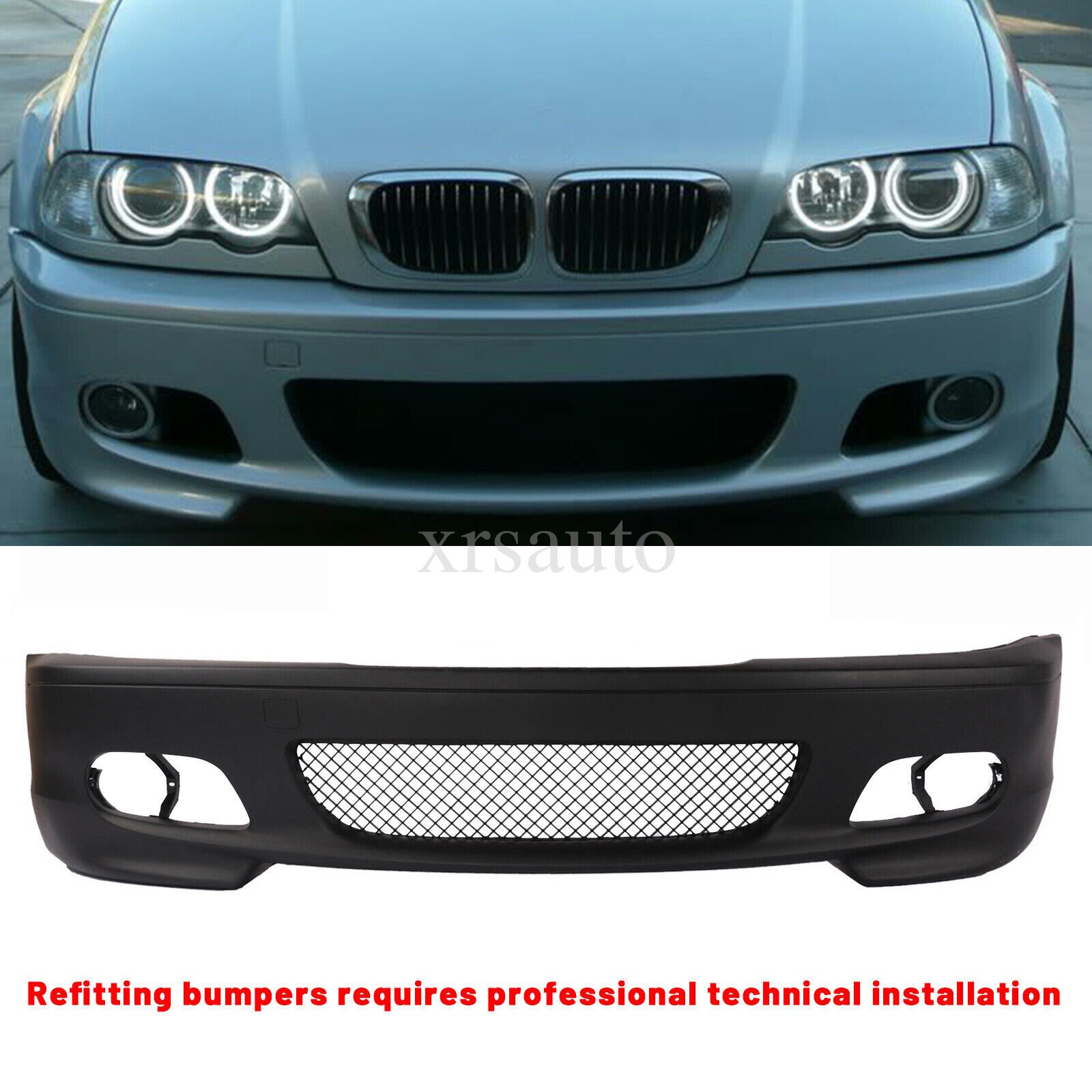 M-Tech Style Front Bumper Cover For BMW E46 2000-2006 330ci 325ci 2Door Coupe