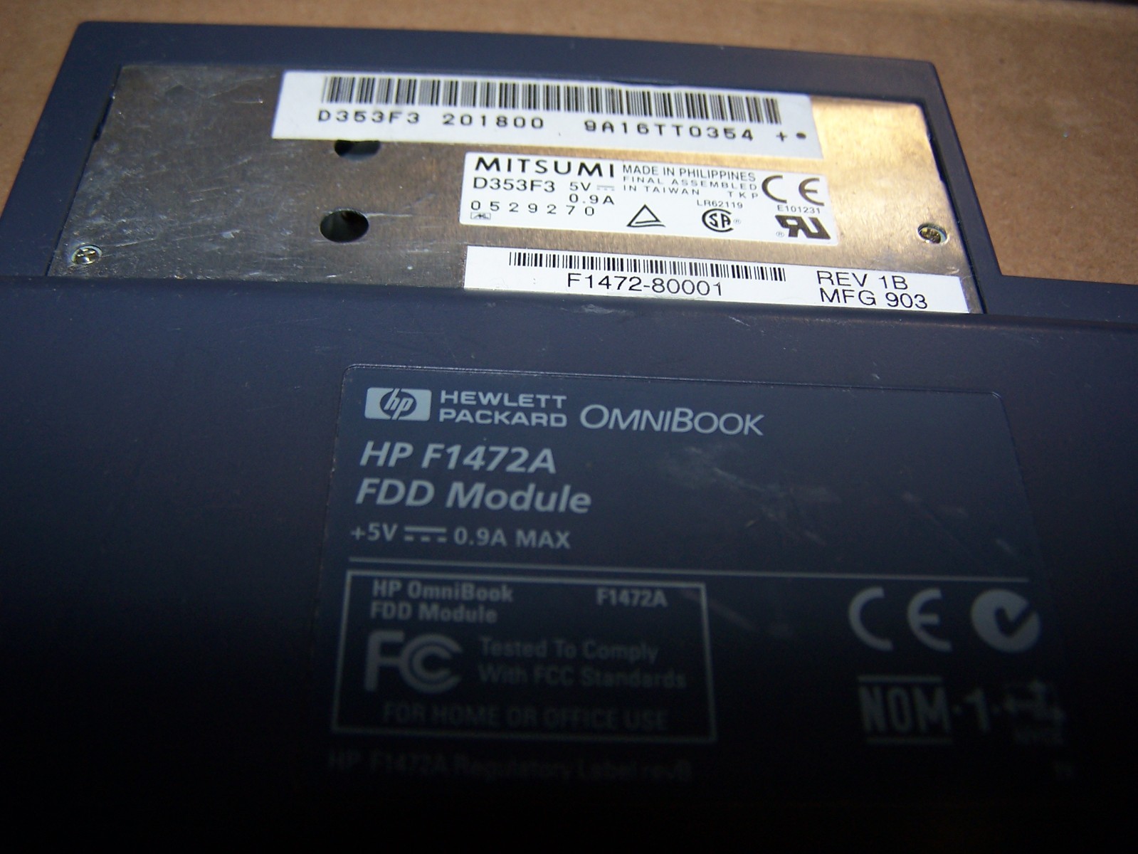 F1472A OmniBook Floppy Disk Drive Module HP OmniBook laptop floppy drive module