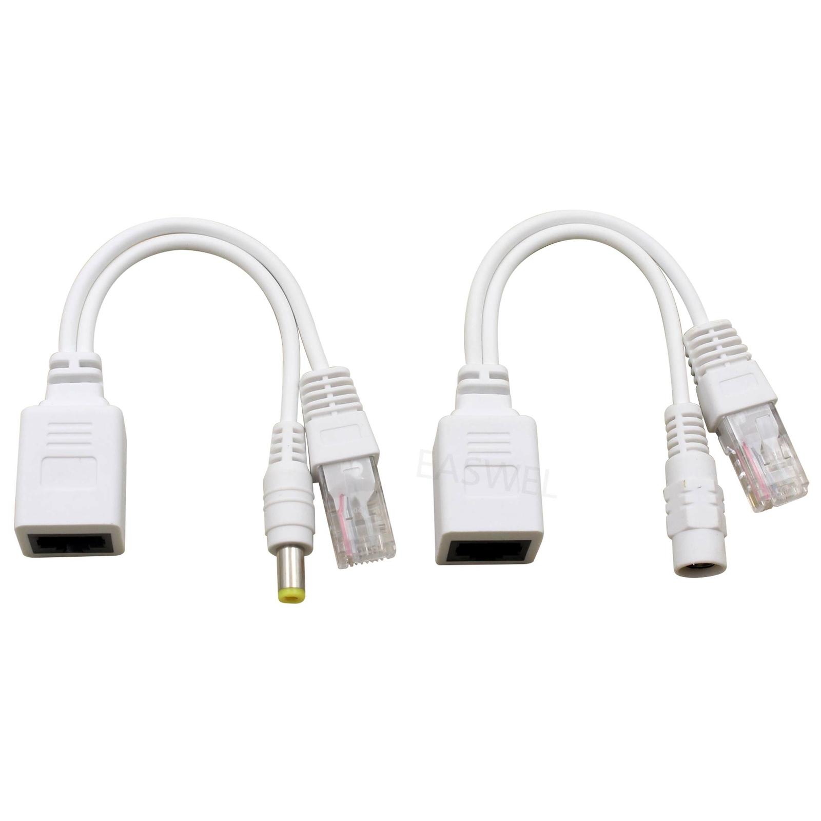 RJ45 Ethernet DC Power Y Splitter Cable for ADT Cox TWC Charter Security Camera,