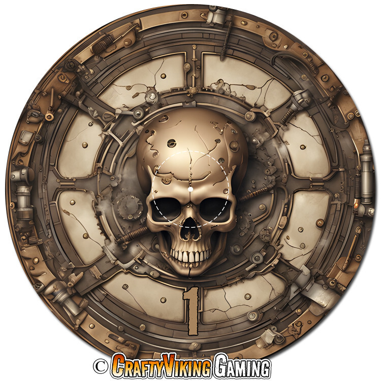 Objective Markers 7.57" STEAMPUNK - For Warhammer 40K Age of Sigmar 4th Neoprene