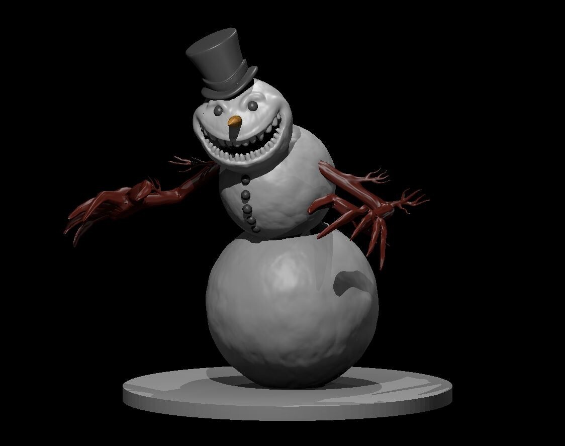 Snowman Boss NPC Monster Manual 28mm Scale DND D&D Tabletop Mini