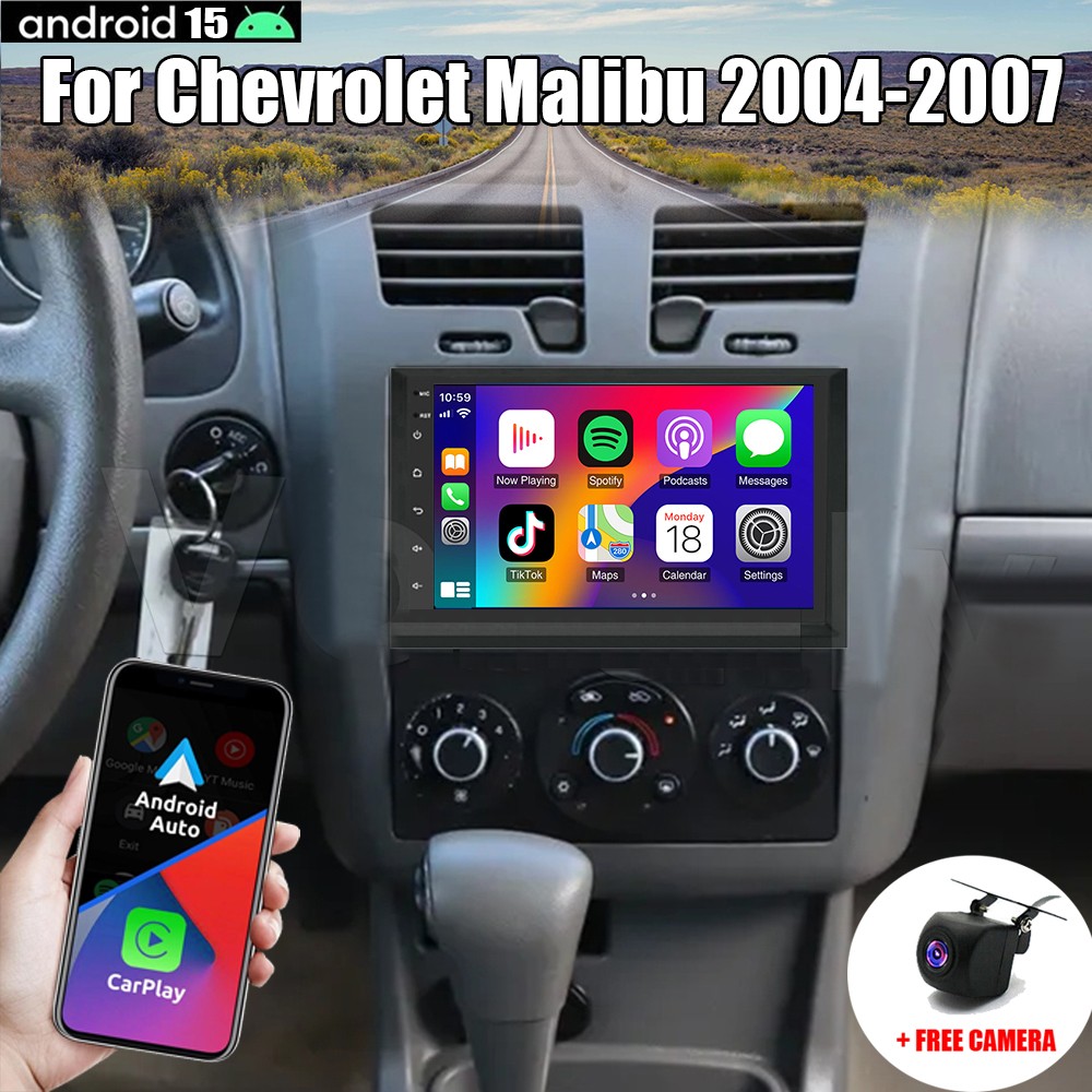 For Chevrolet Malibu 2004-2007 Android 15 Carplay 7" Car Stereo Radio GPS Player