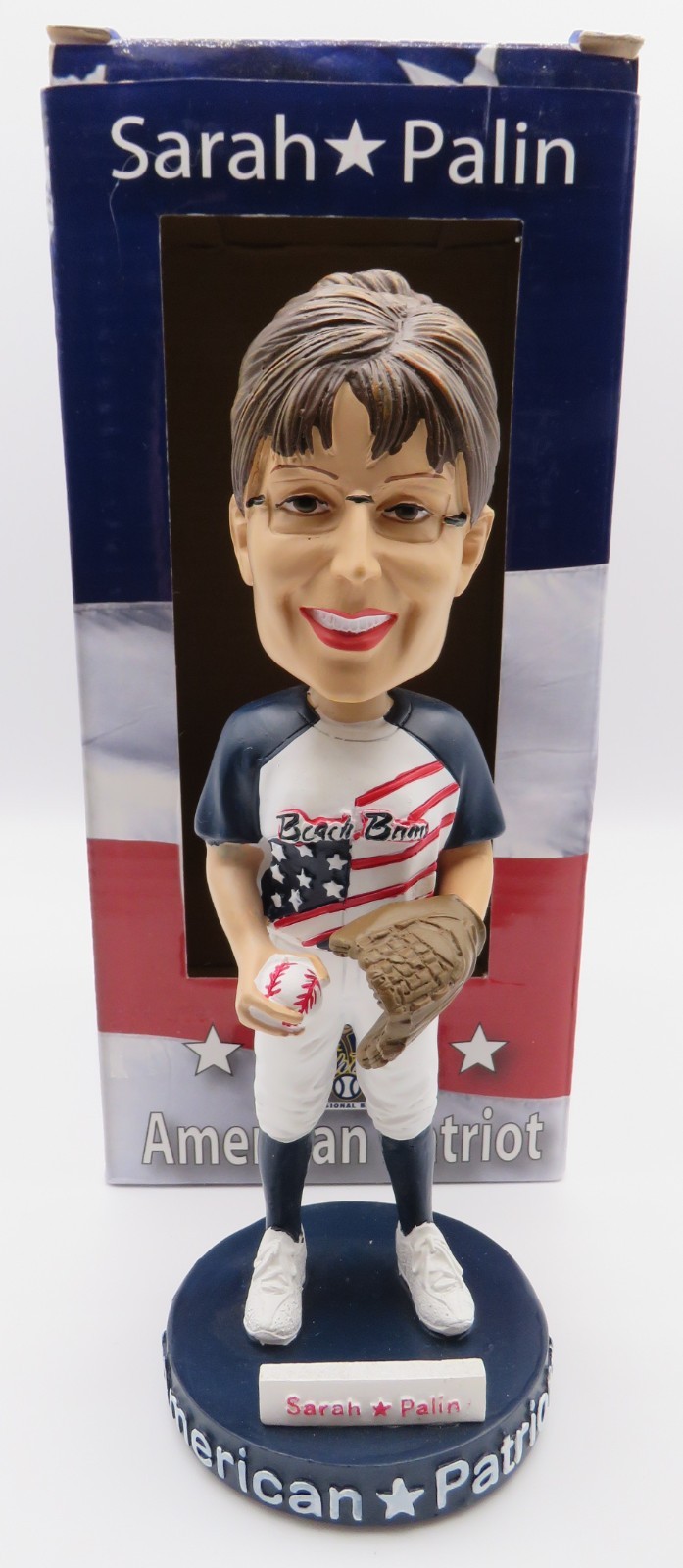 SARAH PALIN Bobblehead 2010 SGA Traverse City Beach Bums 7" NIB w/ Box