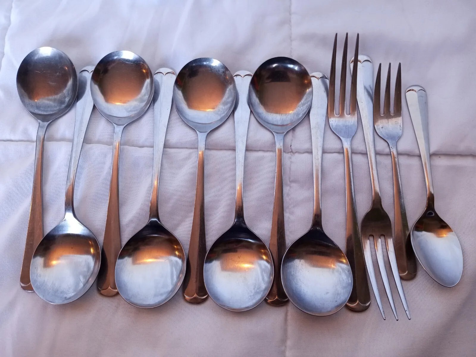 12 Piece Lot Of Unknown Brand Stainless Steel Flatware Japan Unbranded