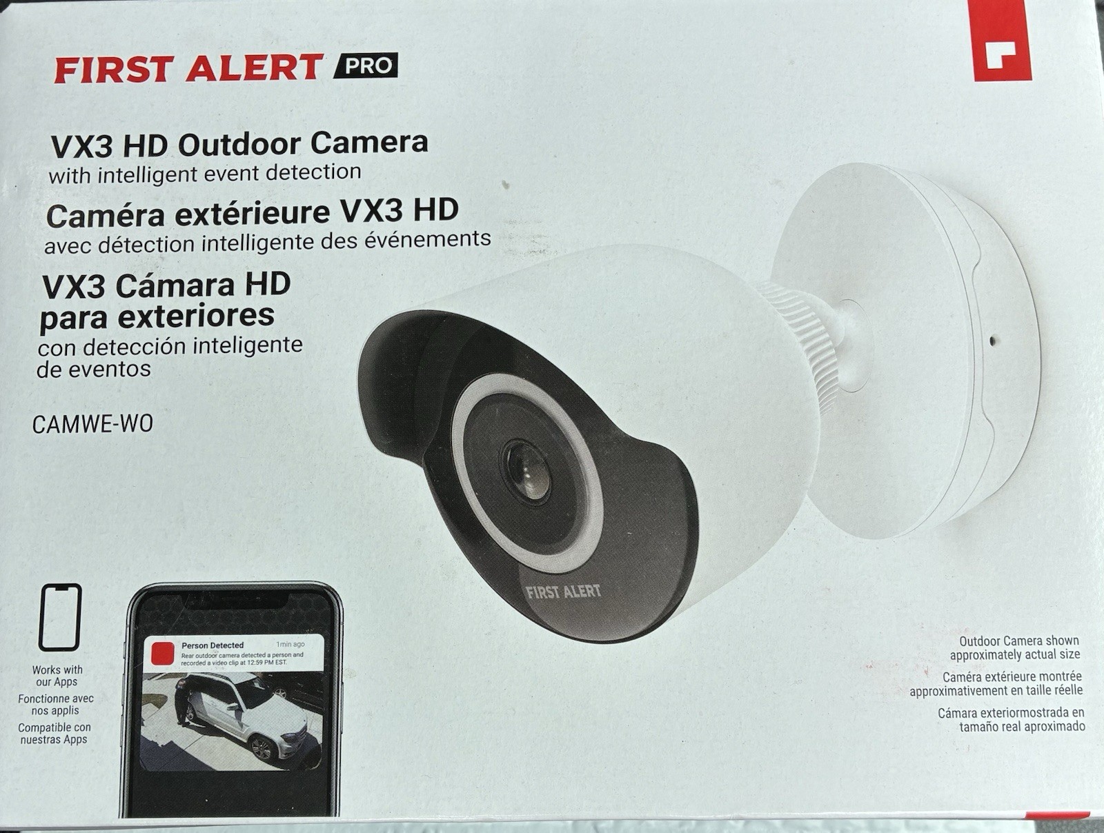 First Alert Pro By Resideo CAMWE-WO VX3 2MP HD Outdoor Camera