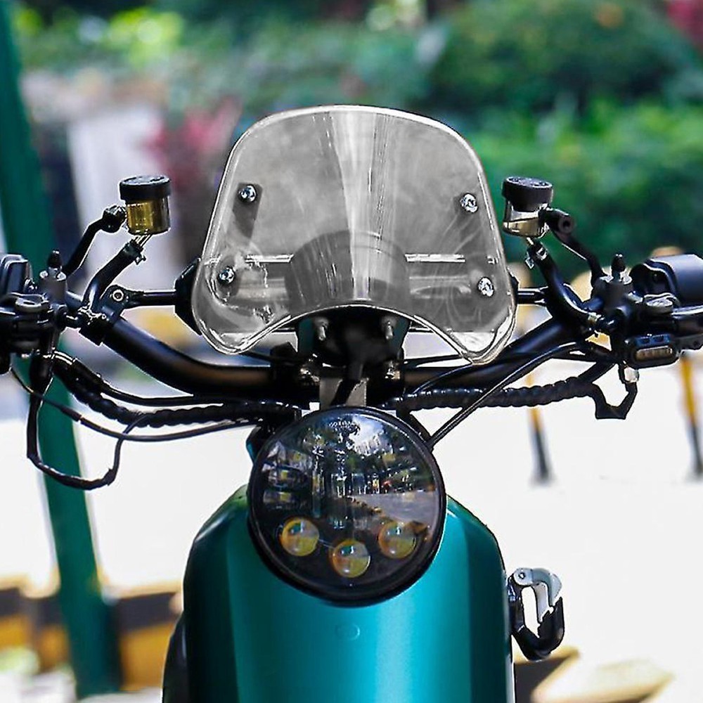 5-7" Motorcycle Clear Universal Headlight Fairing Windshield Shield Windscreen