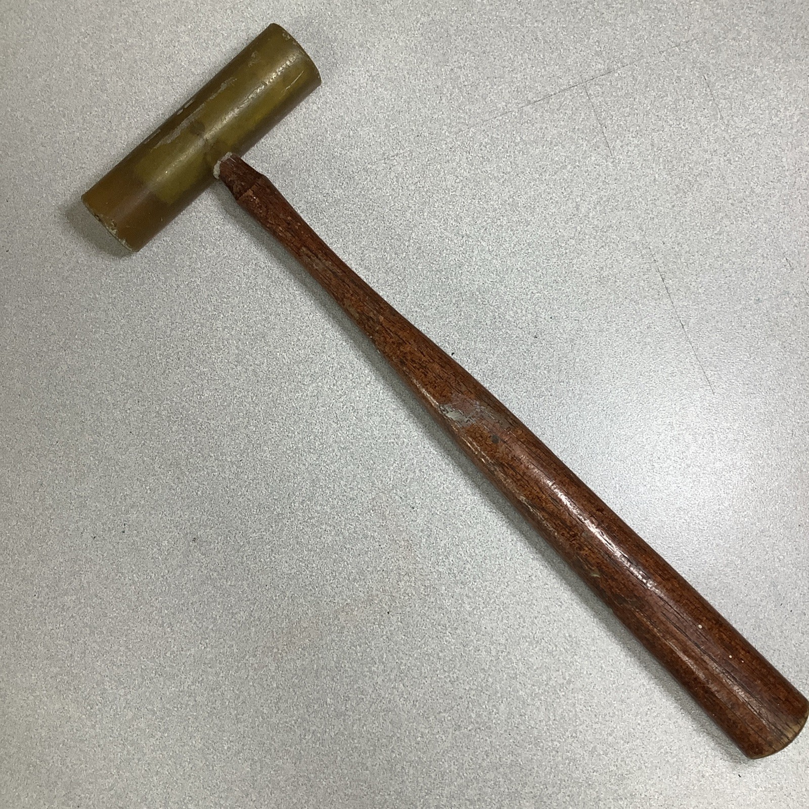 Vintage Nylon Mallet 5.5 Ounces One Side Non Magnetic Core Leather, Repair Etc