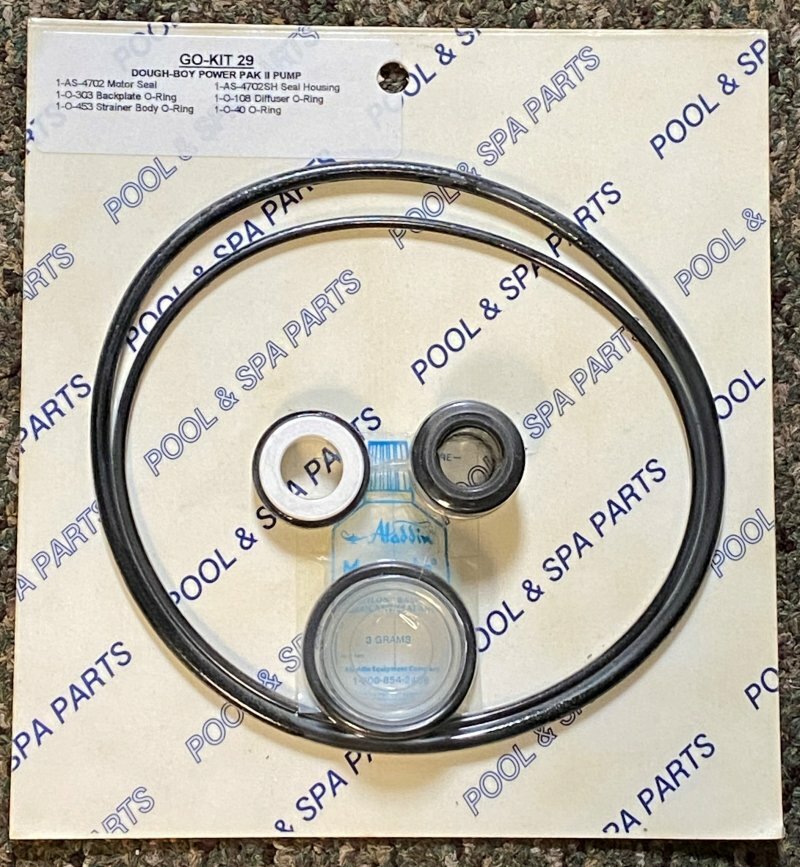 GO-KIT 29 DOUGH-BOY POWER PAK II PUMP 4702 303 453 4702SH 108 40 O-RINGS SEALS