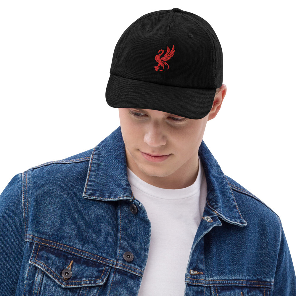 Liverpool FC Minimalist Design Embroidered Corduroy Hat Soccer Football Cap