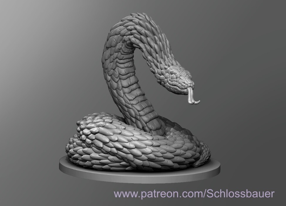 Giant Snake Creature Monster Manual 28mm Scale DND D&D Miniature SB