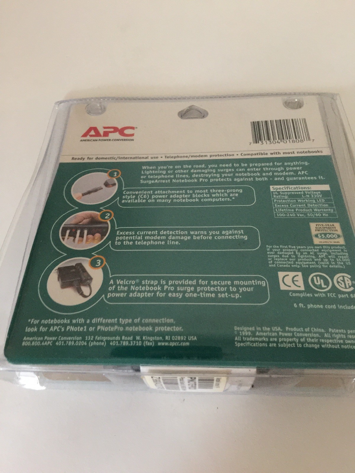 APC NOTEBOOK Surge Arrest Notebook Pro Surge Protector