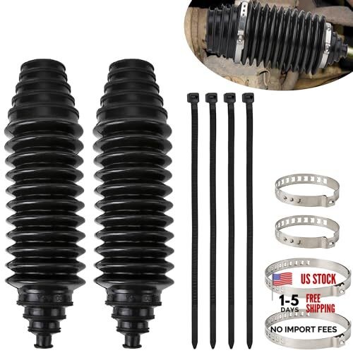 Steering Rack Boot Kit, Universal Steering Rack and Pinion Tie Rod Boots,