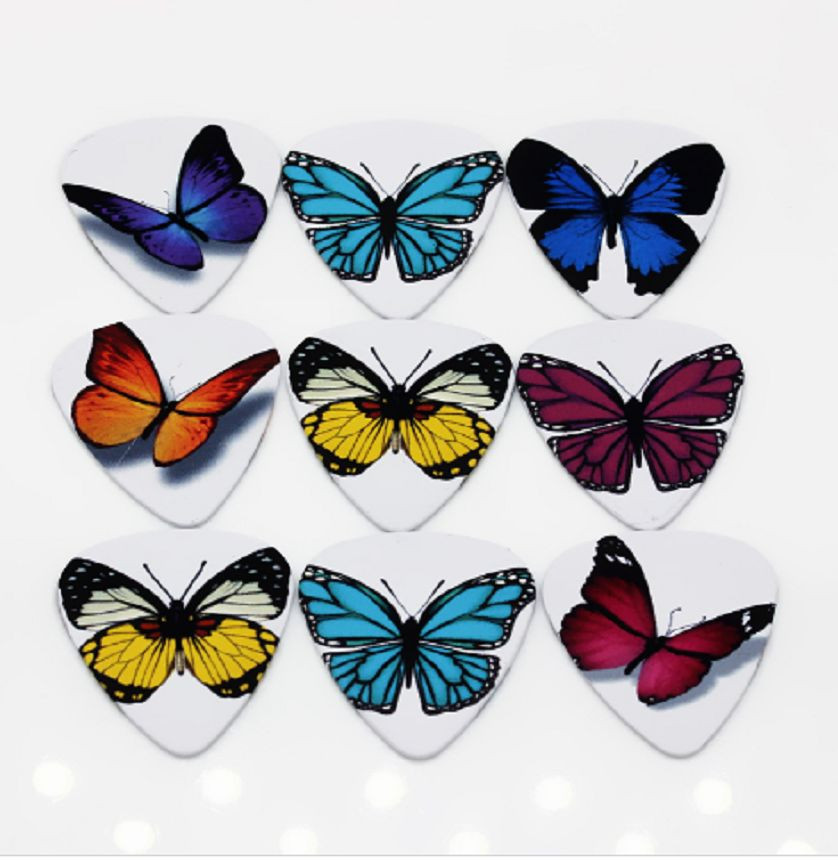 Assorted Butterfly Guitar Picks Lot of 10 .71 mm Acoustic Electric US Seller New