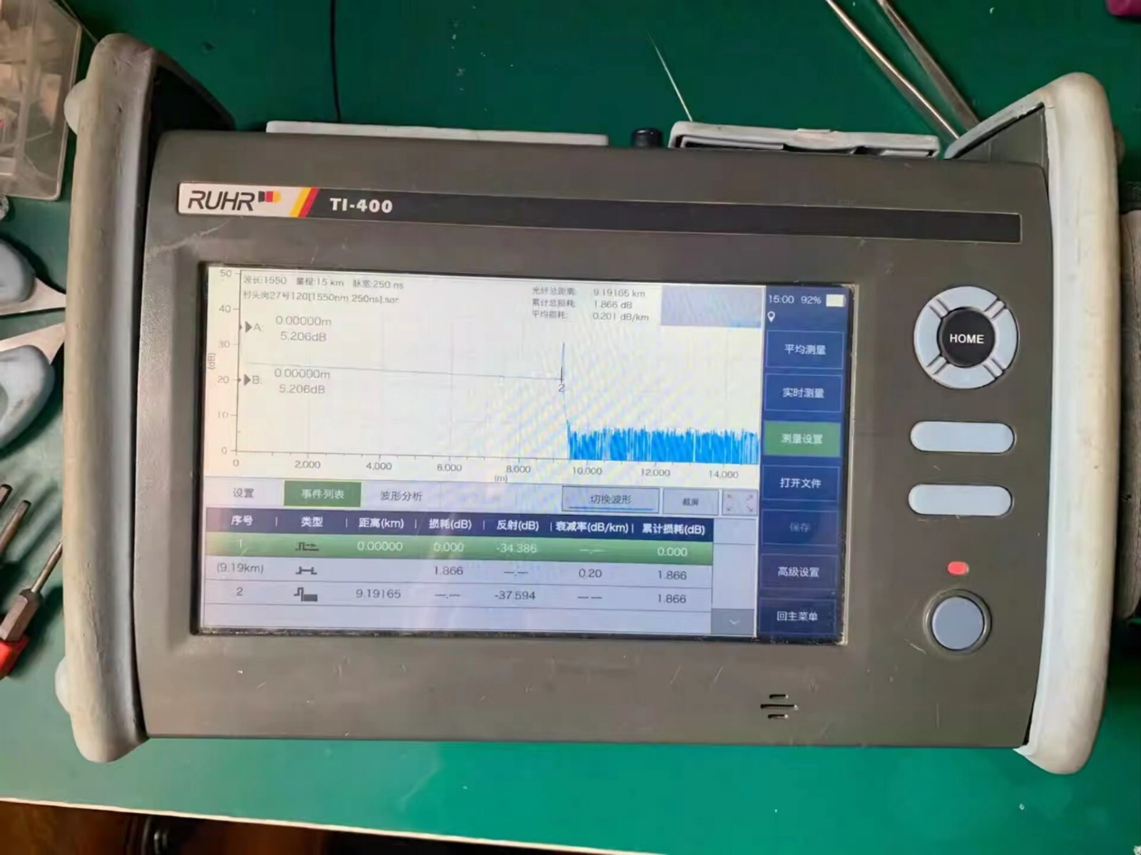 1PCS USED RUHR Ti-400 OTDR optical time domain reflectometer//