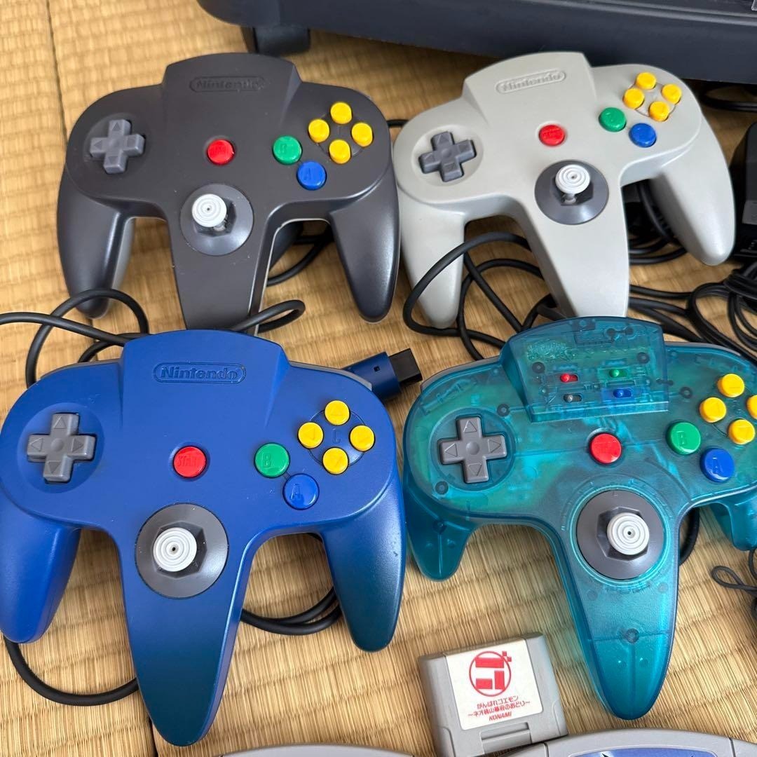 Nintendo 64 N64 Console Japan NTSC-J 4 Controllers + 2 Games Bundle working JP