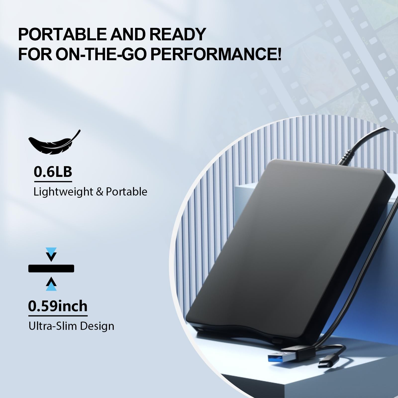 External Floppy Disk Drive Carrying Case 3.5 Inch Reader USB 3.0 TypeC