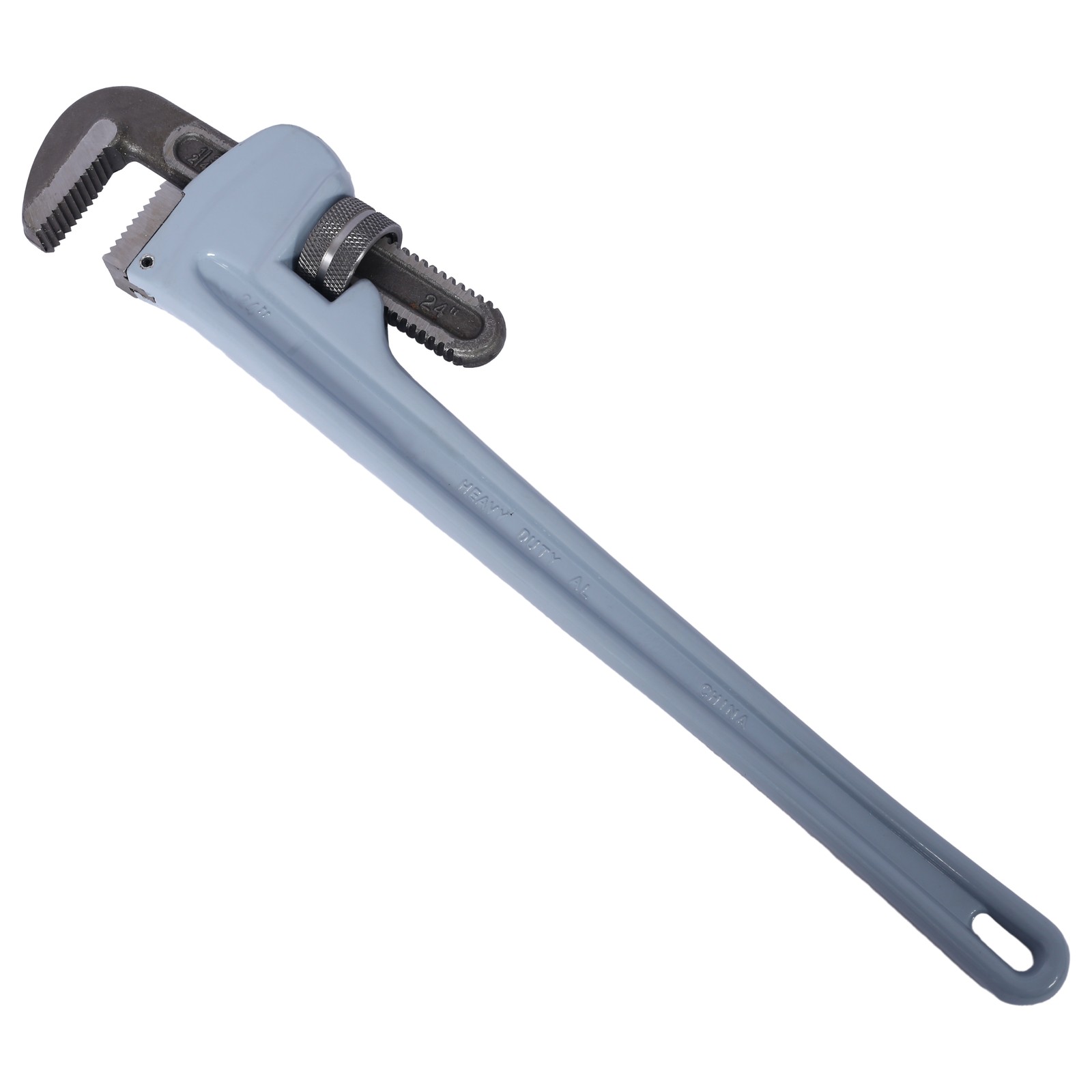 Heavy Duty 24in Pipe Wrench Aluminum Straight Pipe Easy to Carry Hangable Design