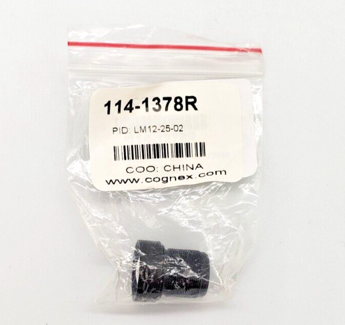 New Cognex LM12-25-02 25MM F/6.0 Industrial Vision Lens LM122502 114-1378R