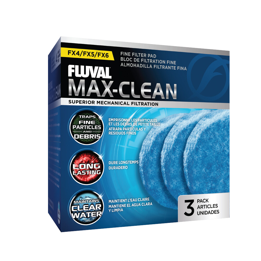FLUVAL  FX4 / FX5 / FX6  MAX-CLEAN AQUARIUM WATER FINE FILTER PADS  A248
